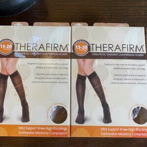 THERAFIRM Women's Sheer Knee Highs with Mild Compression Natural Medium
